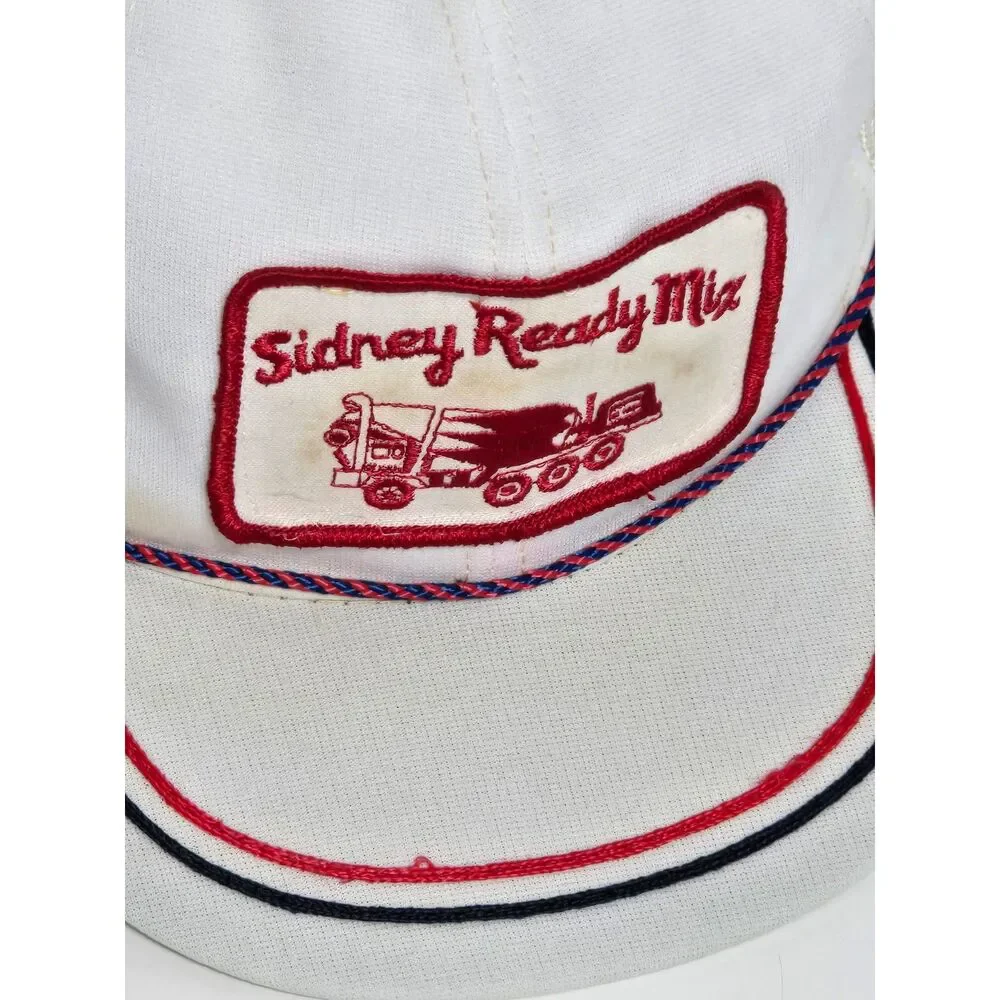 Vintage Sidney Ready Mix Trucker Hat | Men's M/L | White Mesh Snapback Cap